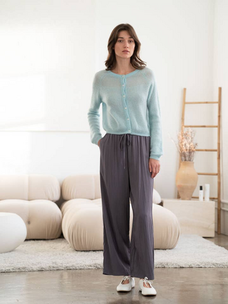 Elle Grey Mohair Sweater Cardigan Elle Grey Mohair Sweater Cardigan