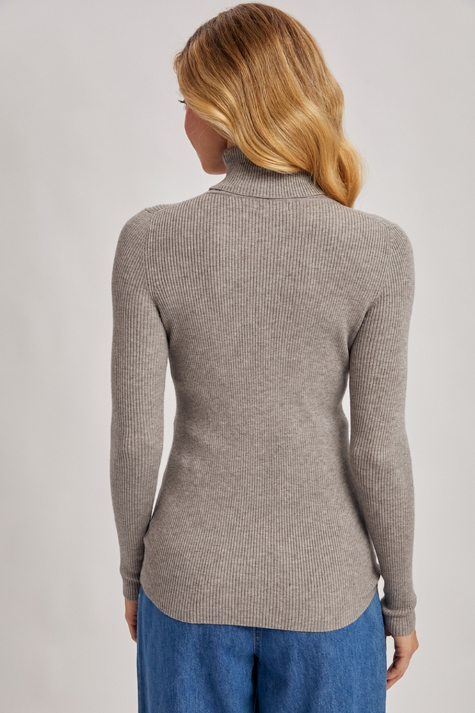 Bluivy Essential Rib Turtle Neck Pullover