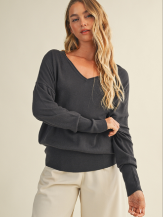 Mustard Seed V-Neck Sweater Top Mustard Seed V-Neck Sweater Top