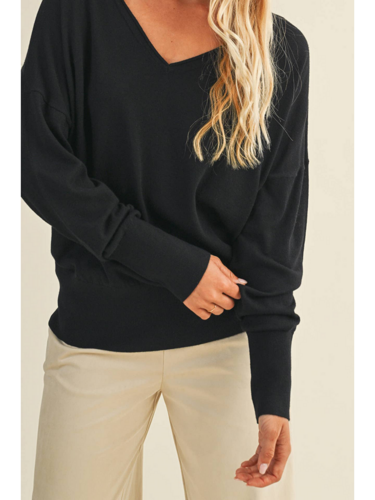 Mustard Seed V-Neck Sweater Top