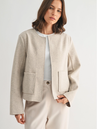 Fun2Fun Wool Crop Jacket Fun2Fun Wool Crop Jacket