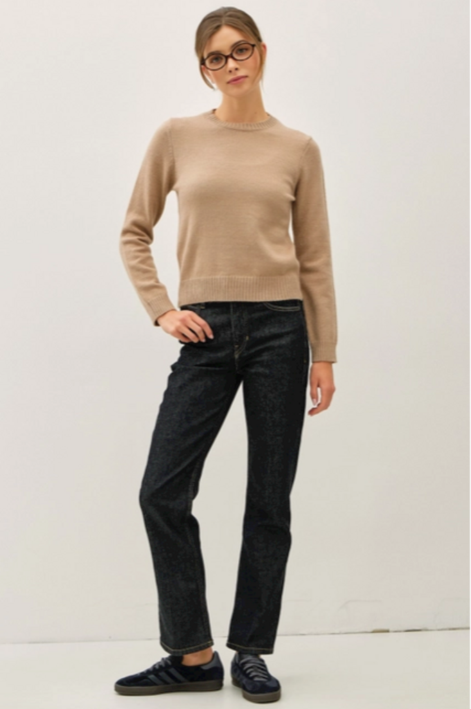 Be Cool Wool Blended Basic Cropped Sweater