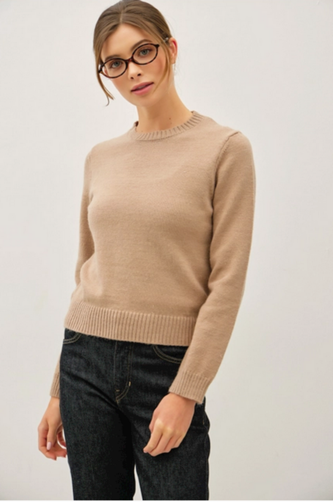 Be Cool Wool Blended Basic Cropped Sweater