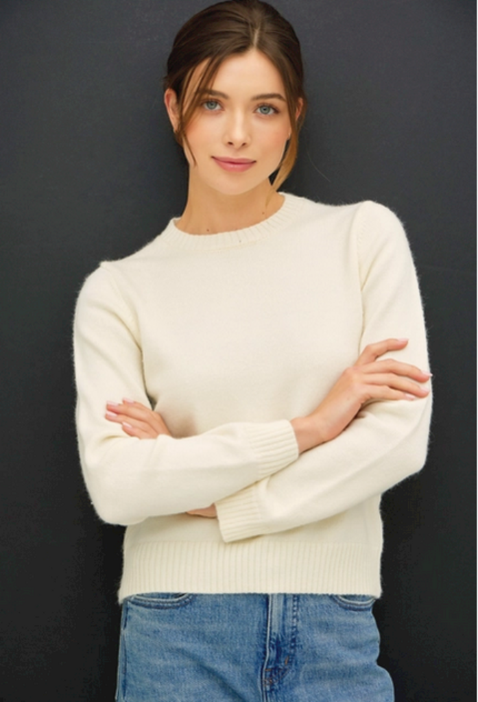 Be Cool Wool Blended Basic Cropped Sweater