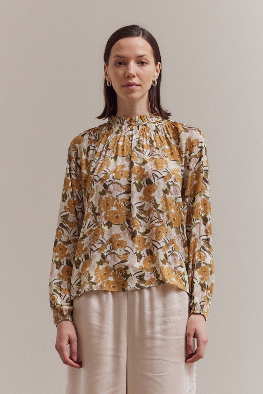 Balloon Sleeve Floral Blouse Top – Grade & Gather - J Marcel