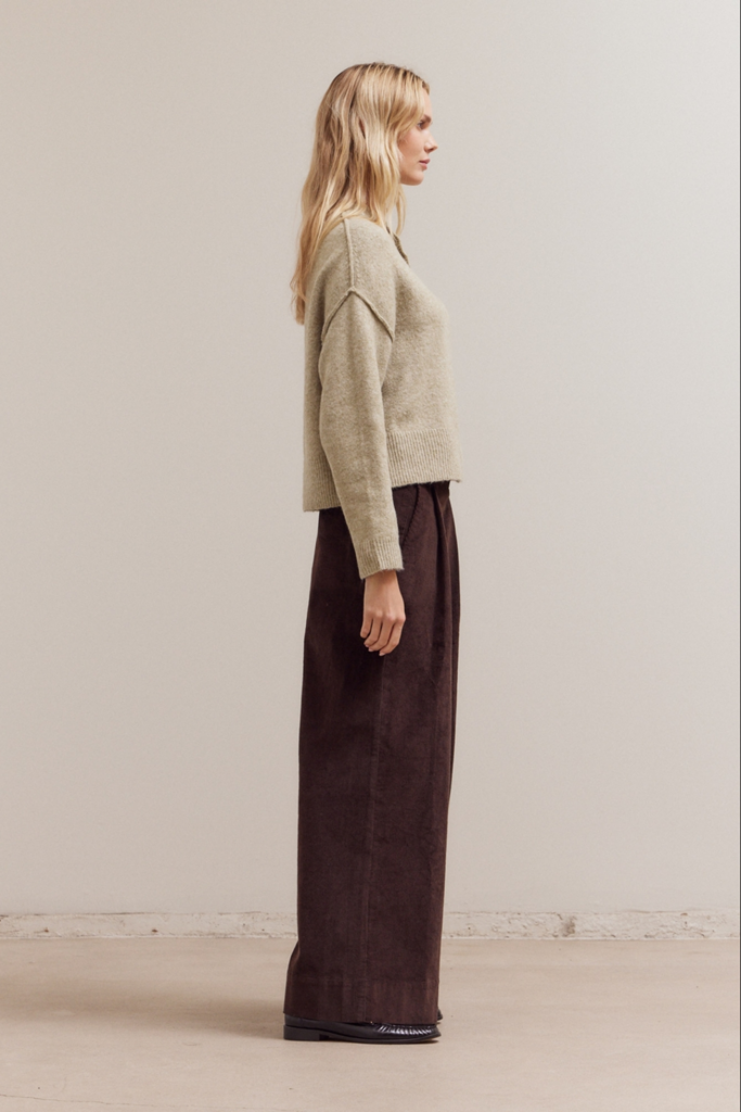 Grade and Gather Half Button Down Sweater