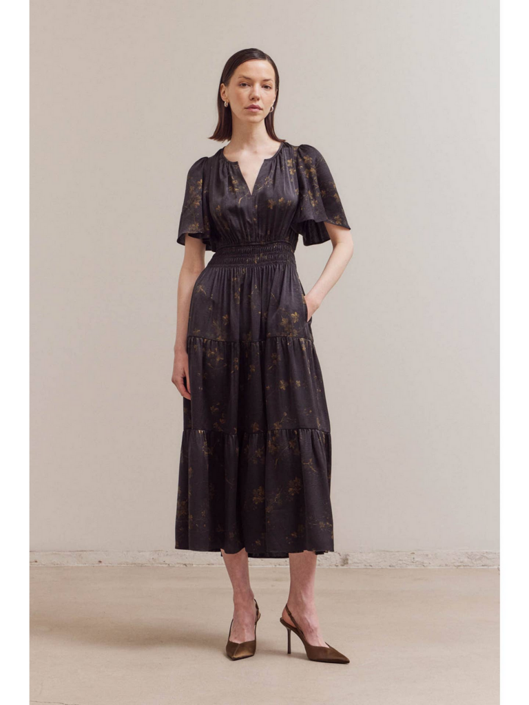 Grade and Gather Floral Printed Dress