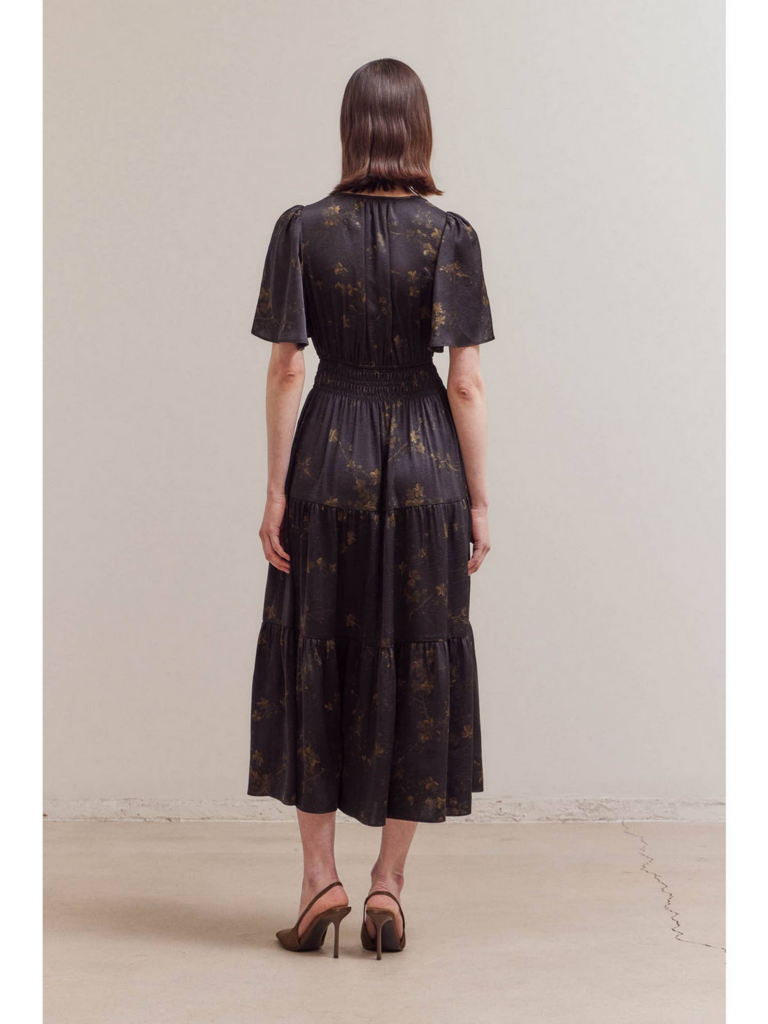 Grade and Gather Floral Printed Dress