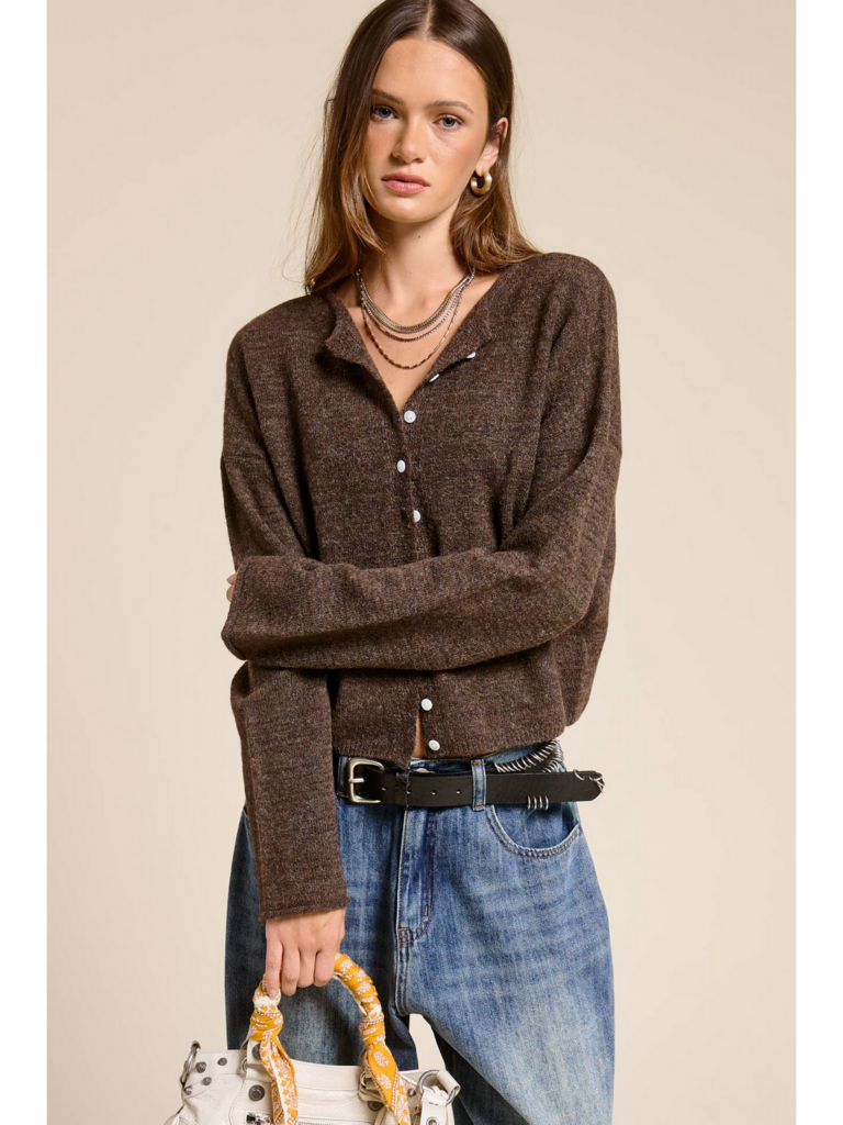 Mimosa Essential Button Down Cardigan Top