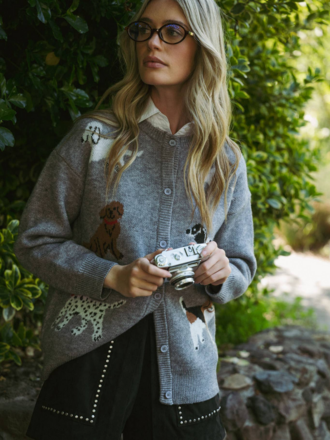 & Merci Dog Knit Sweater Cardigan