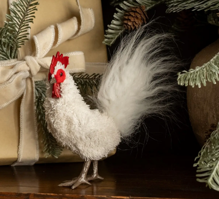 Ragon House STANDING WHITE ROOSTER