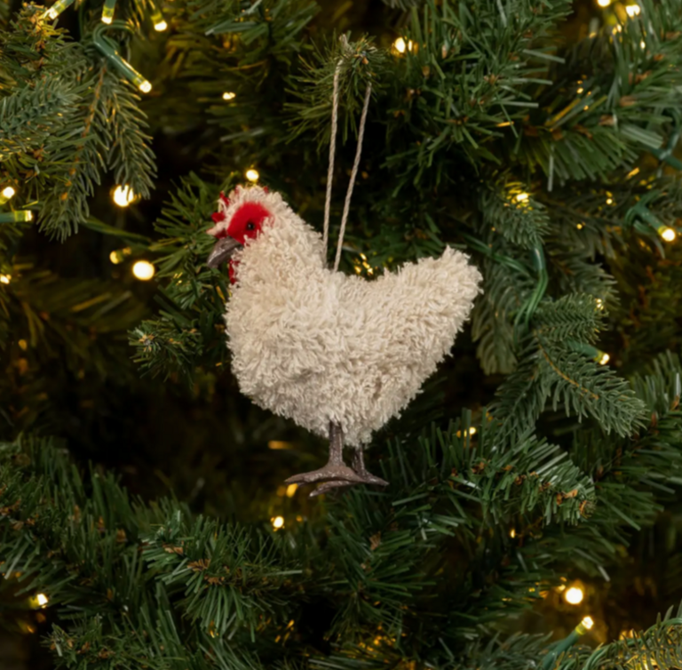 Ragon House Beige Hen Ornament