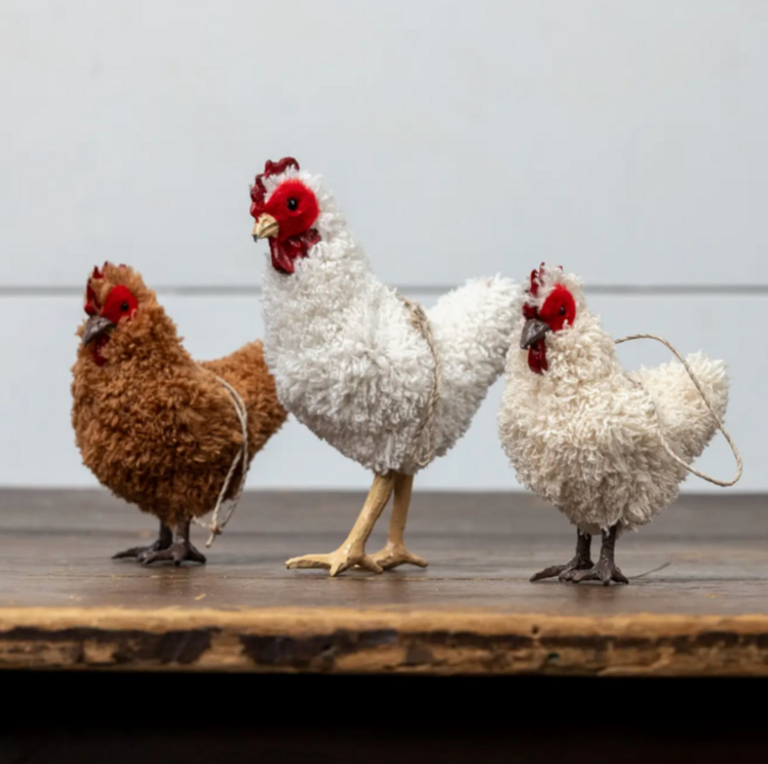 Ragon House Beige Hen Ornament