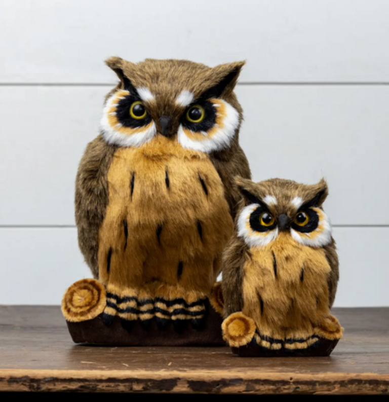 Ragon House 11" Great Horned Owl On Log