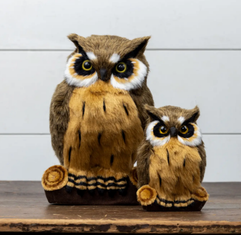 Ragon House 6.5" Great Horned Owl On Log