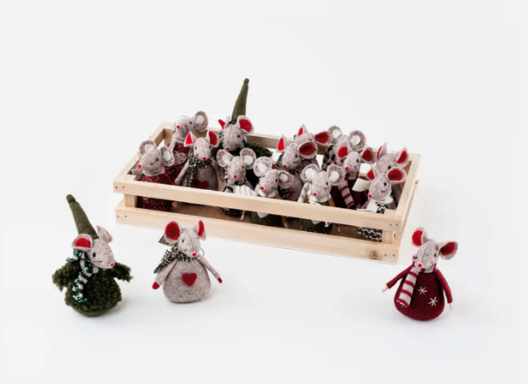 One Hundred 80 Degrees Mouse Ornament - Assorted Styles