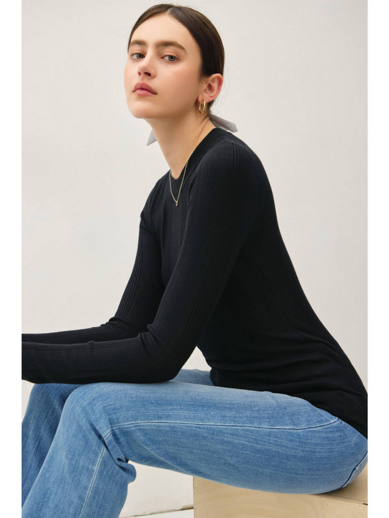 Be Cool Basic Patterned Knit Sweater