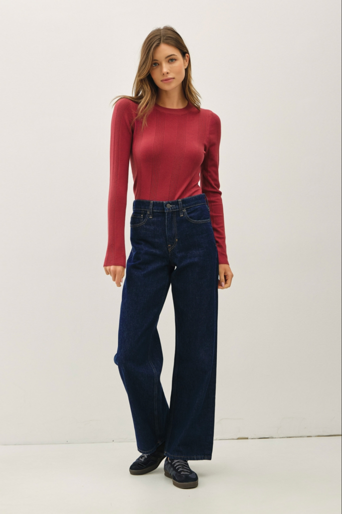 Be Cool Basic Patterned Knit Sweater