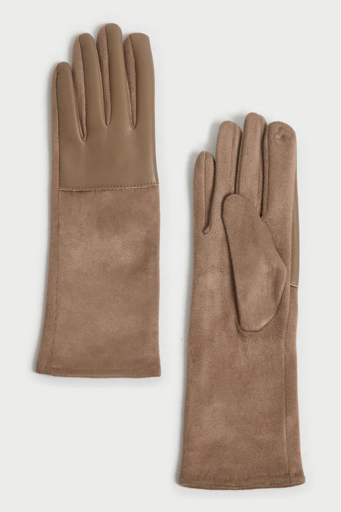 Look By M Clyde Classic Midi Gloves - Camel