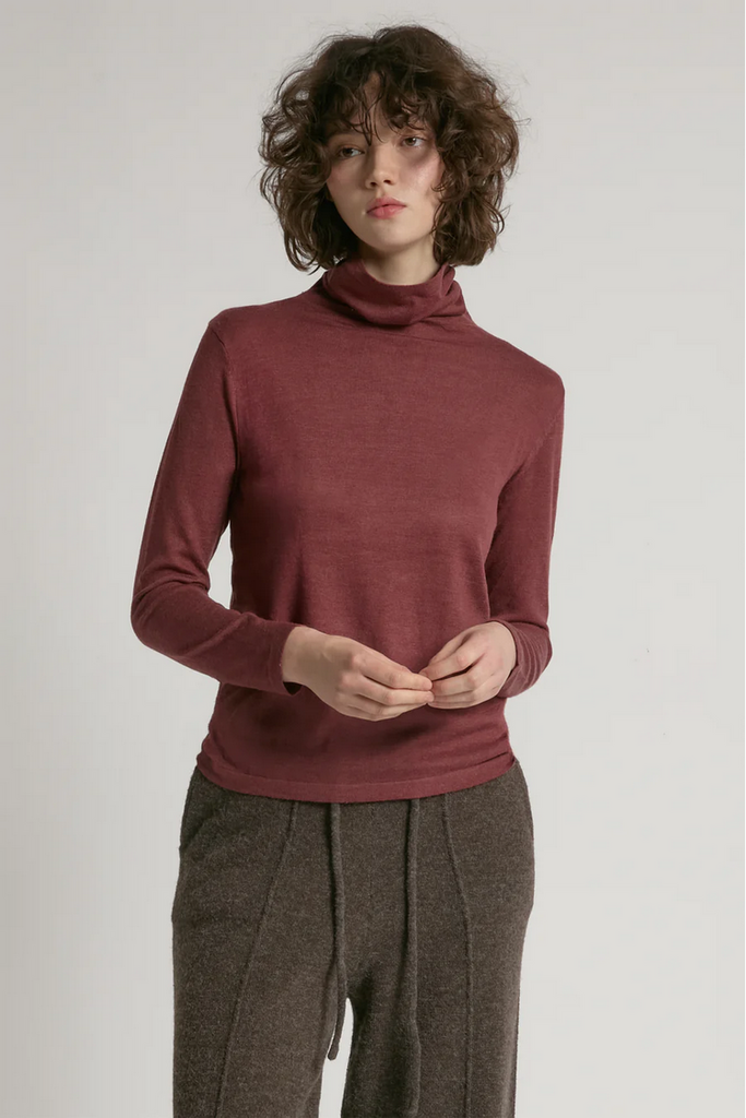 Look By M Lightweight Cashmere Blend Turtleneck Sweater