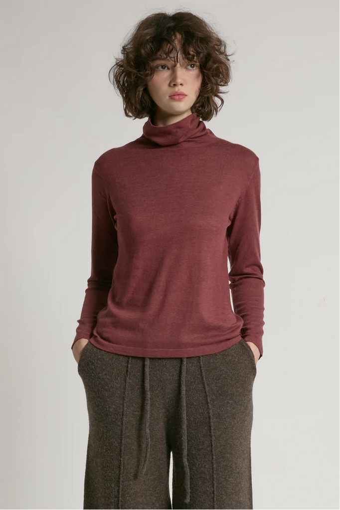 Look By M Lightweight Cashmere Blend Turtleneck Sweater