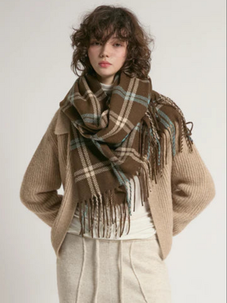 Look By M Ashbury Check Scarf