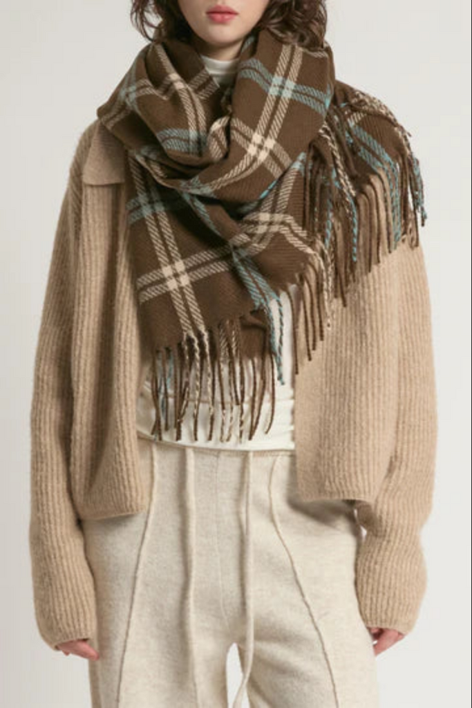 Look By M Ashbury Check Scarf