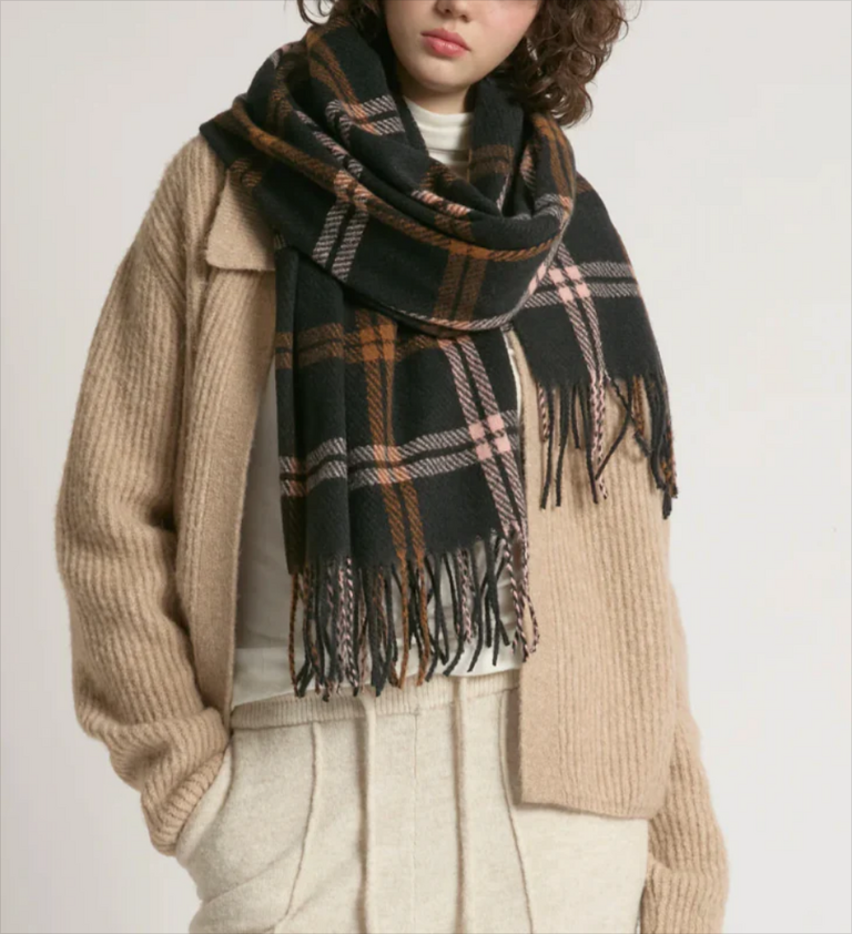 Look By M Ashbury Check Scarf