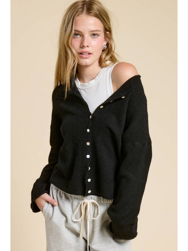 Mimosa Essential Button Down Cardigan Top