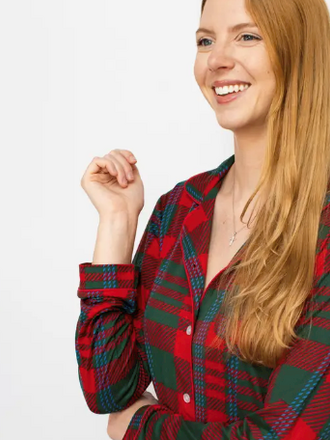 The Royal Standard Telluride Plaid Long Sleeve Button Up Sleep Shirt