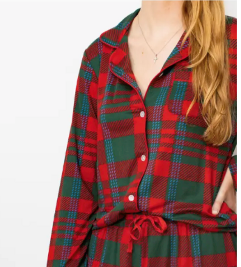The Royal Standard Telluride Plaid Long Sleeve Button Up Sleep Shirt