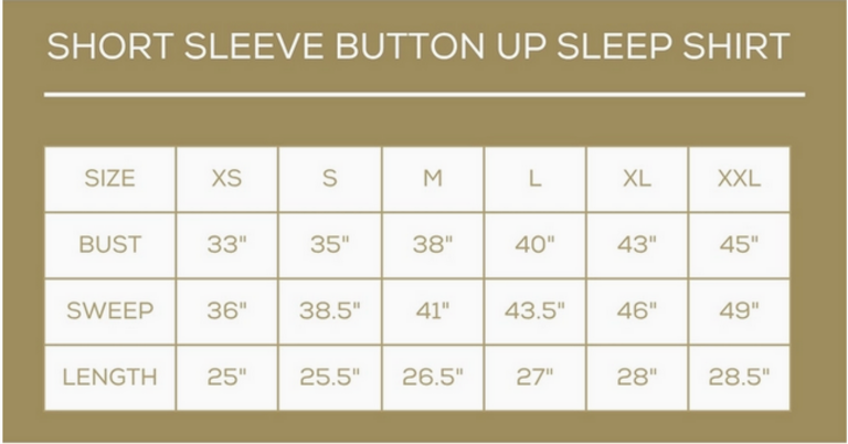 The Royal Standard Candy Cane Cutie Short Sleeve Button Up Sleep Shirt