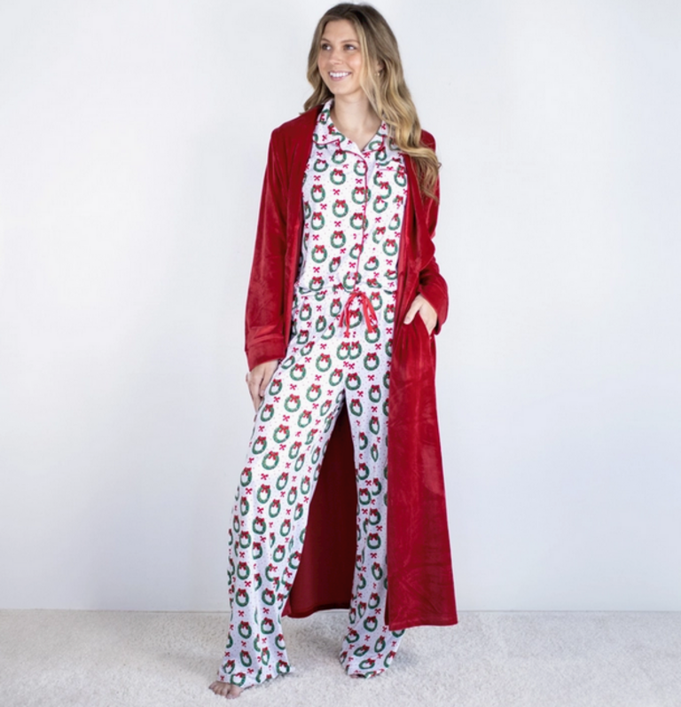 The Royal Standard Classic Harbin Robe Dark Red