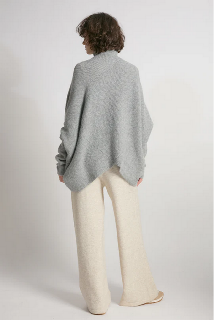 Look By M Notch Knit Pullover Sweater ONE SIZE