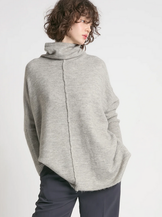 Look By M Center Seam Soft Turtleneck