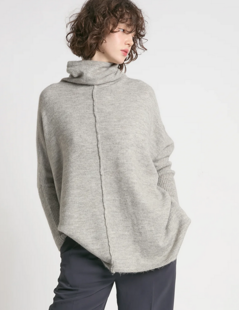 Look By M Center Seam Soft Turtleneck