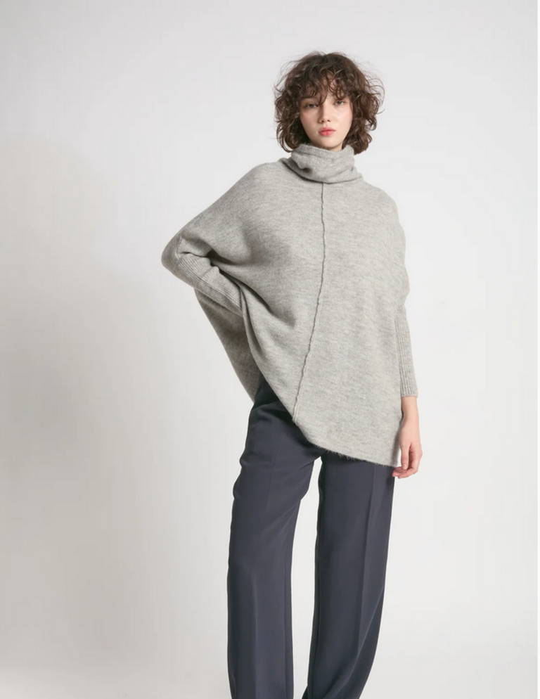 Look By M Center Seam Soft Turtleneck