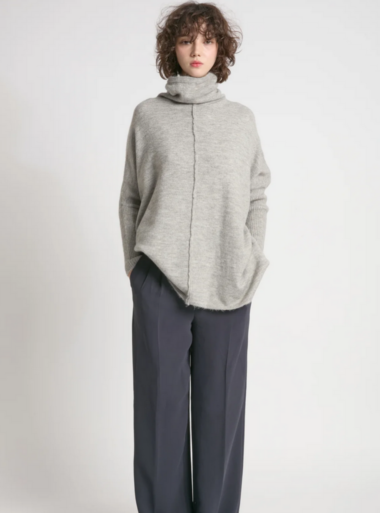 Look By M Center Seam Soft Turtleneck