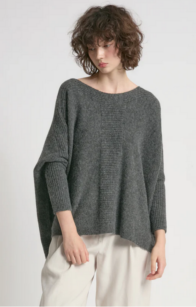 Look By M Dolman Poncho Sweater