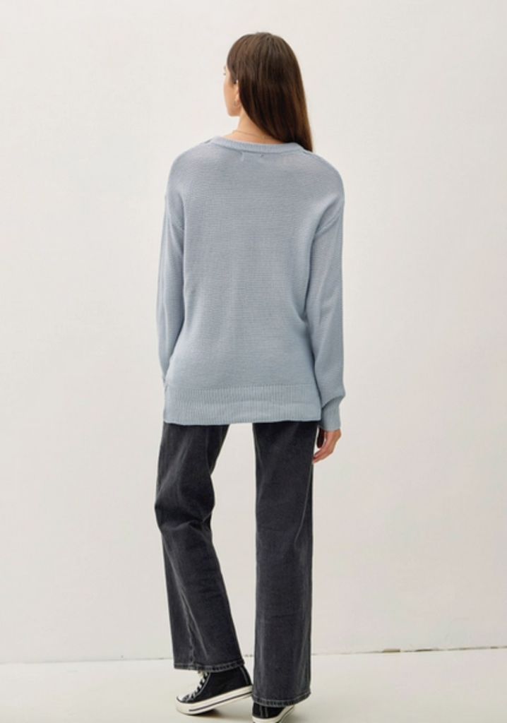 Be Cool Round Neck Boyfriend Fit Sweater