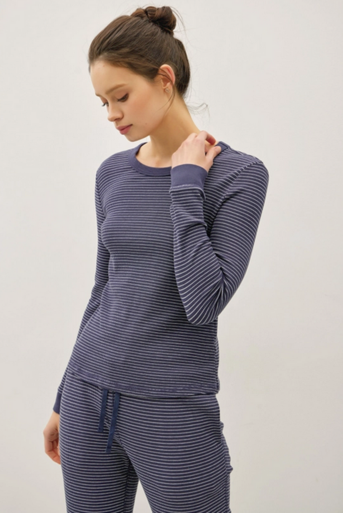 Be Cool Stitched Thermal Crew Neck Top