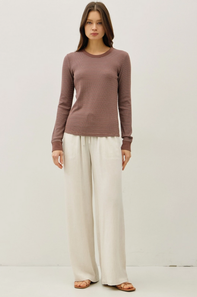 Be Cool Stitched Thermal Crew Neck Top