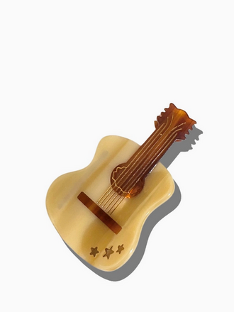 Solar Eclipse Hand-Painted Guitar Claw Hair Clip