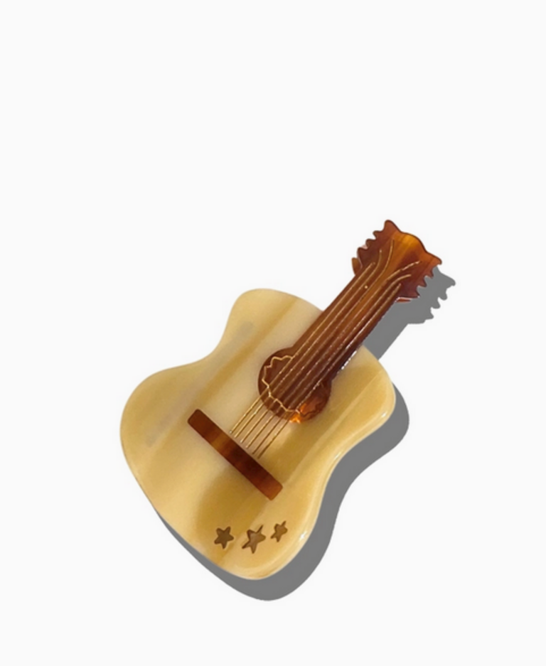 Solar Eclipse Hand-Painted Guitar Claw Hair Clip