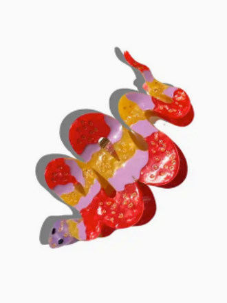 Solar Eclipse Hand-Painted Snake Claw Hair Clip