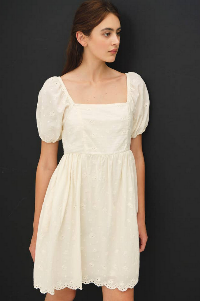 Be Cool Eyelet Mini Sundress
