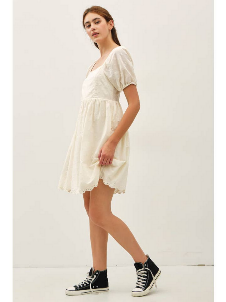 Be Cool Eyelet Mini Sundress