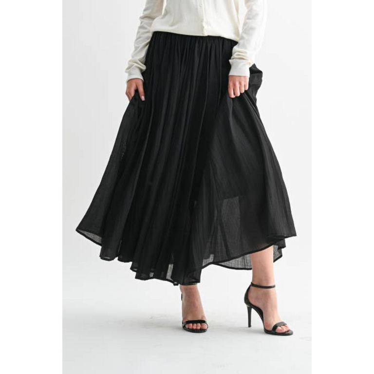 Fun2Fun Crinkle Woven Maxi Skirt