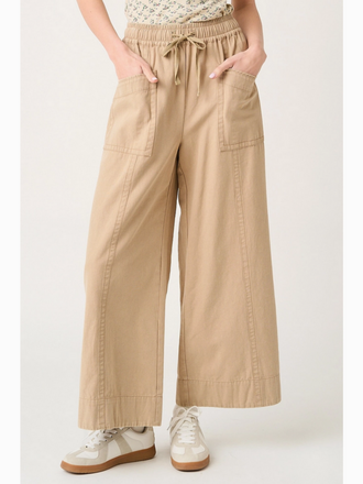 Mittoshop Mineral Wash Wide Leg Twill Pants