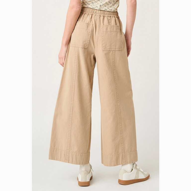 Mittoshop Mineral Wash Wide Leg Twill Pants